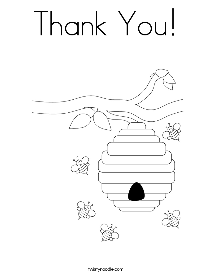 Thank You! Coloring Page