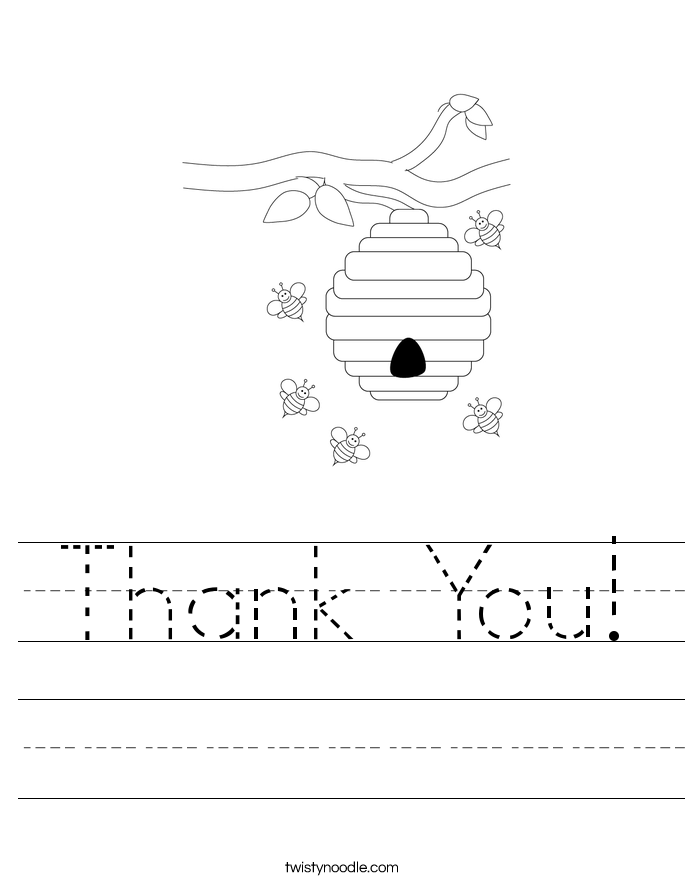 Thank You! Worksheet