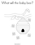 What will the baby bee? Coloring Page