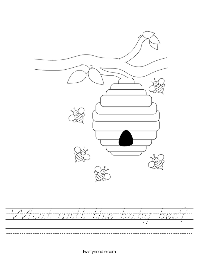 What will the baby bee? Worksheet