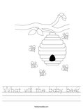 What will the baby bee? Worksheet