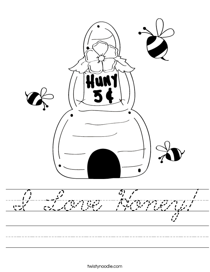 I Love Honey! Worksheet