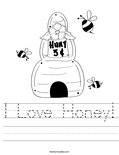I Love Honey! Worksheet