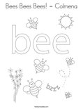 Bees Bees Bees! - Colmena Coloring Page
