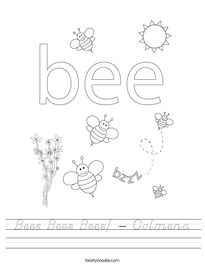 Bees Bees Bees! - Colmena Worksheet