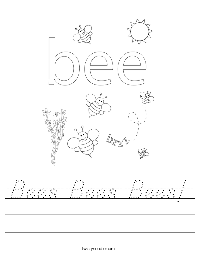 Bees Bees Bees! Worksheet