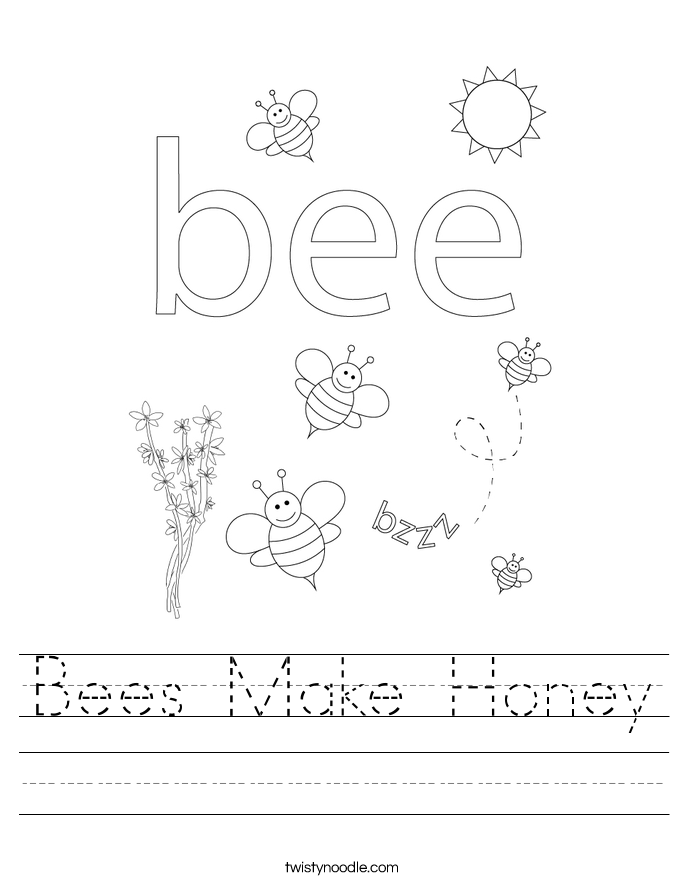Bees Make Honey Worksheet