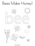 Bees Make Honey! Coloring Page