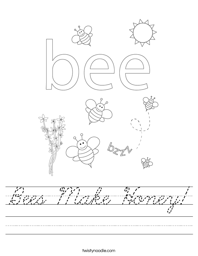 Bees Make Honey! Worksheet