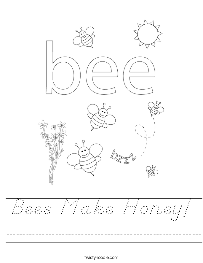 Bees Make Honey! Worksheet