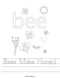 Bees Make Honey! Worksheet