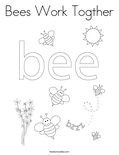 Bees Work TogtherColoring Page