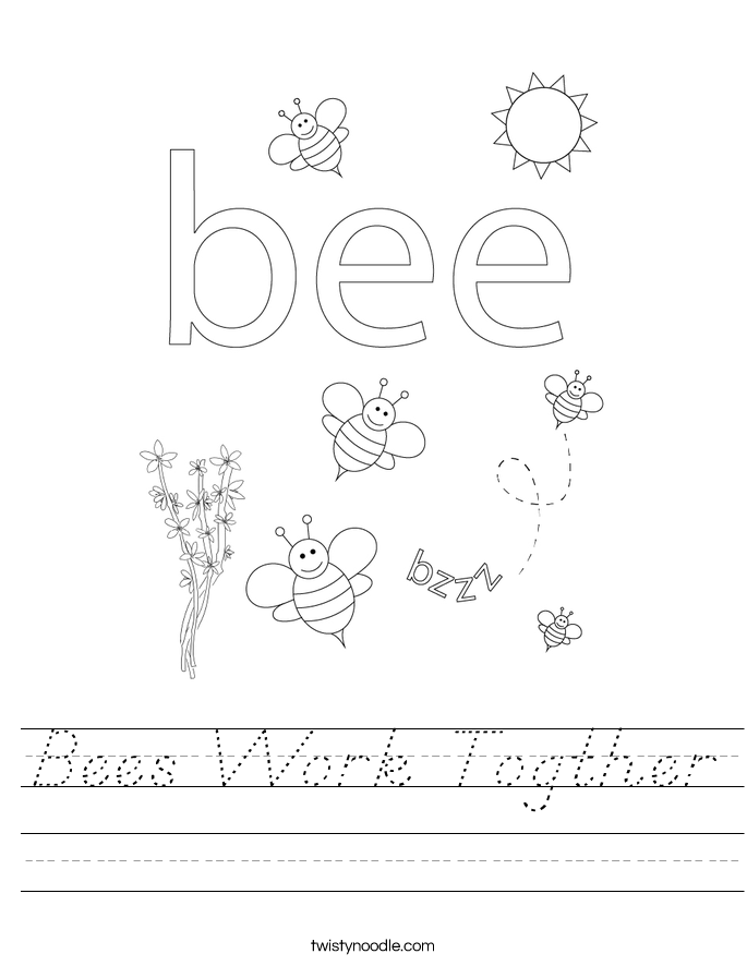 Bees Work Togther Worksheet