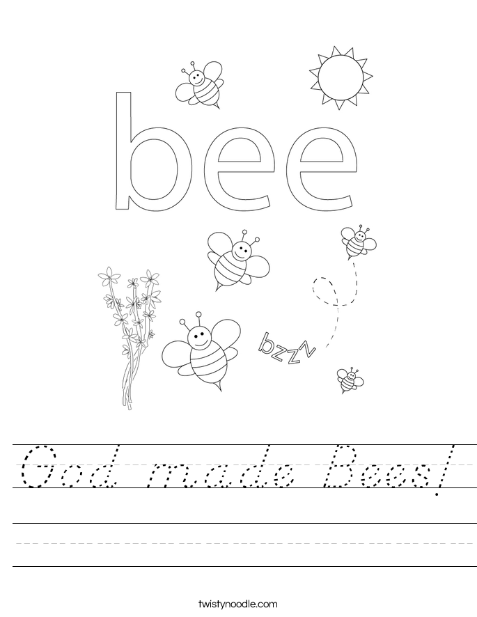 God made Bees! Worksheet