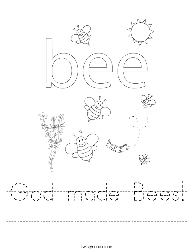God made Bees! Worksheet