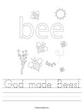 God made Bees! Worksheet