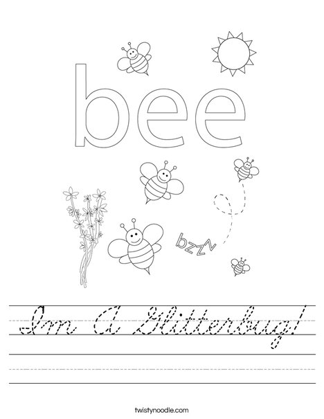 Beehive with honey bees Worksheet