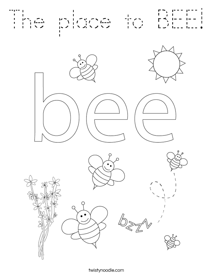 The place to BEE! Coloring Page