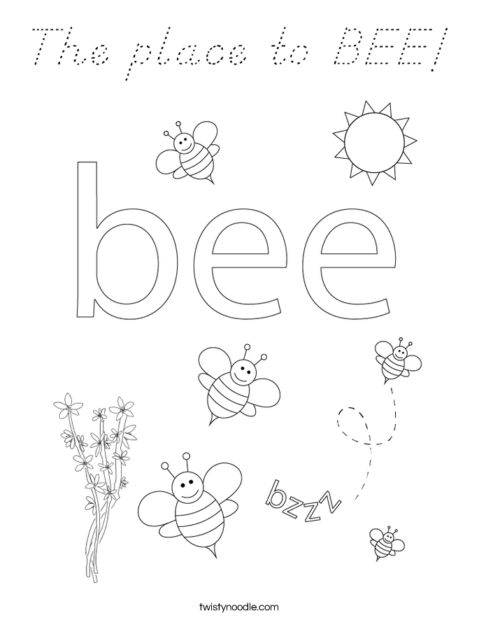 The place to BEE! Coloring Page