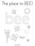 The place to BEE!Coloring Page