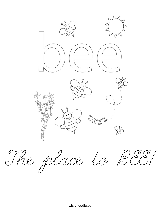 The place to BEE! Worksheet