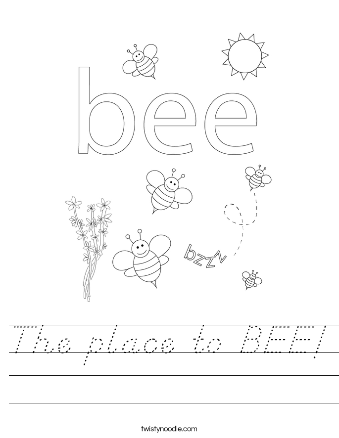 The place to BEE! Worksheet