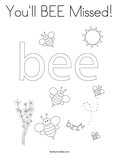 You'll BEE Missed!Coloring Page