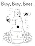Busy, Busy, Bees!Coloring Page