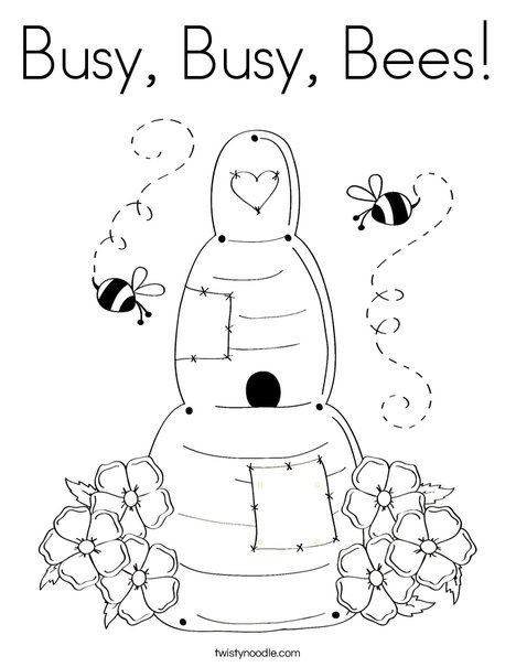 Busy Bees Coloring Pages Busy Bees Coloring Pages