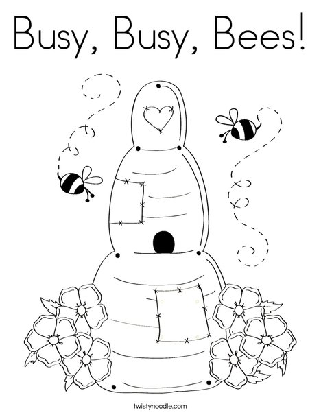 Beehive by Trina Clark Coloring Page