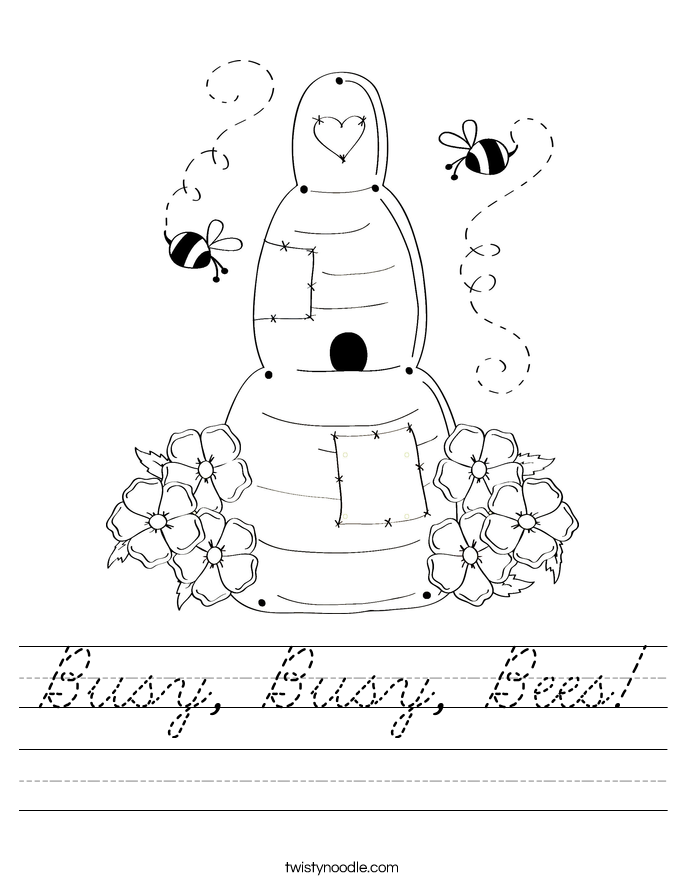 Busy, Busy, Bees! Worksheet