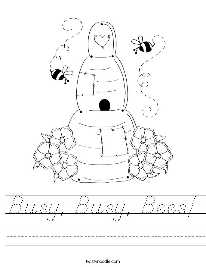 Busy, Busy, Bees! Worksheet