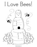 I Love Bees Coloring Page