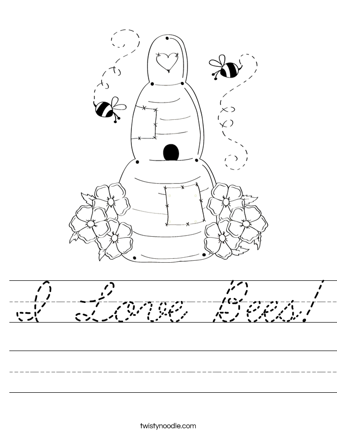 I Love Bees! Worksheet