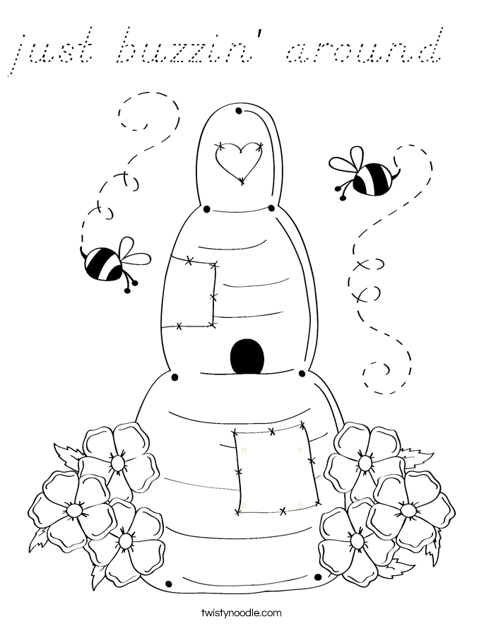 just buzzin' around Coloring Page