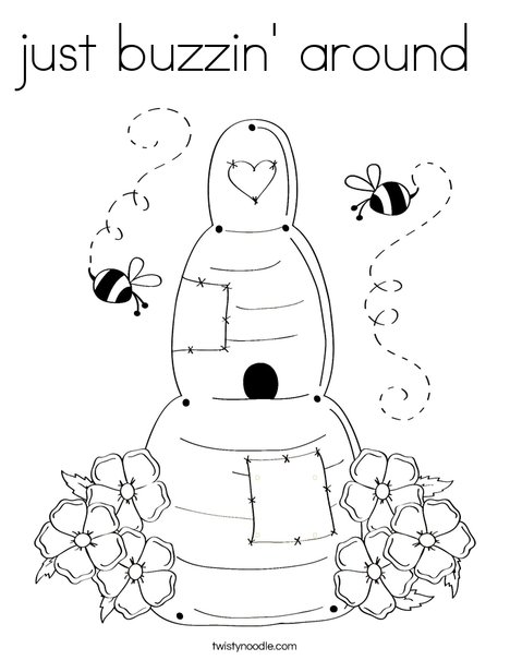 Beehive by Trina Clark Coloring Page