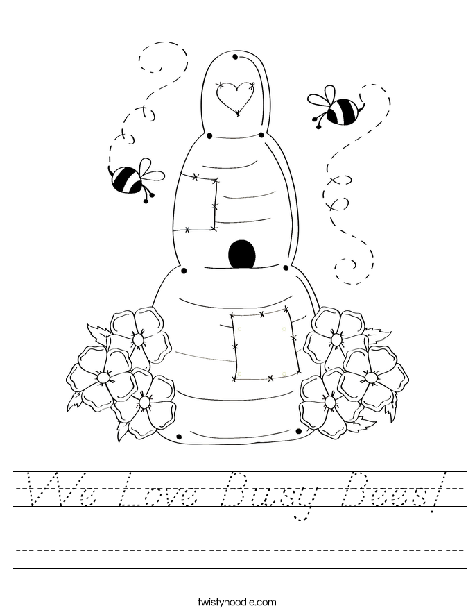 We Love Busy Bees! Worksheet