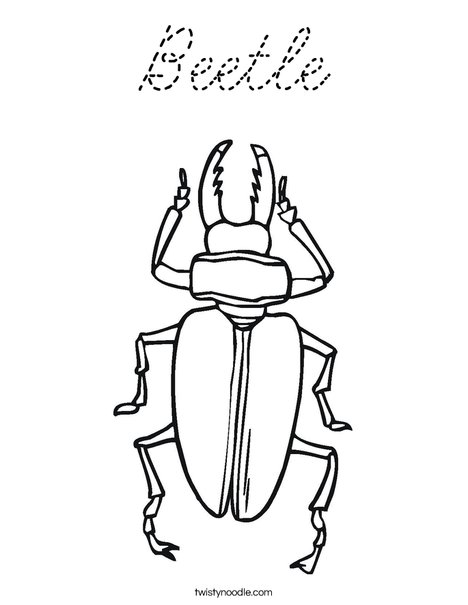 Black Beetle Coloring Page