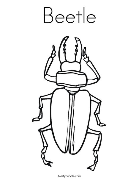 Black Beetle Coloring Page
