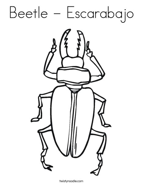 Black Beetle Coloring Page