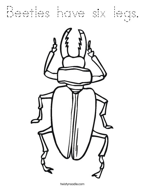 Black Beetle Coloring Page