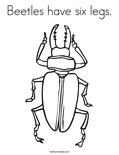 Beetles have six legs.Coloring Page