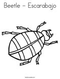 Beetle - Escarabajo Coloring Page