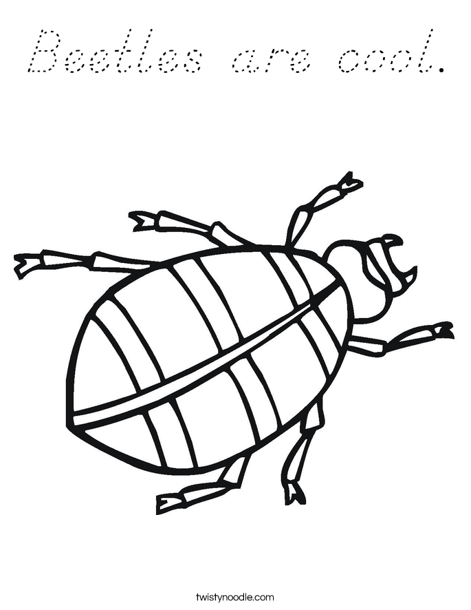 Beetles are cool. Coloring Page