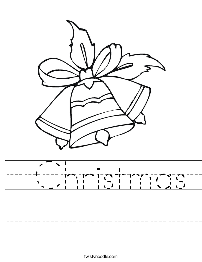 Christmas Worksheet - Twisty Noodle