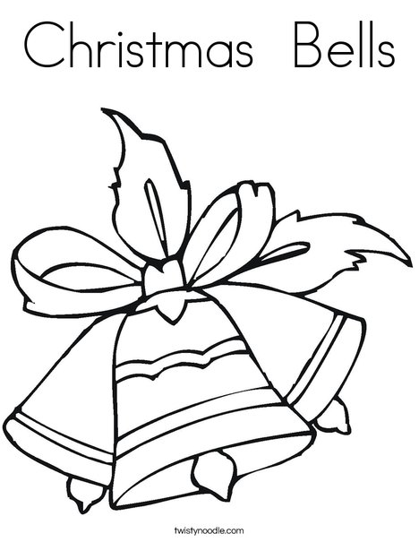 christmas bells coloring page  twisty noodle