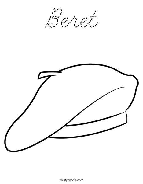 Beret Coloring Page
