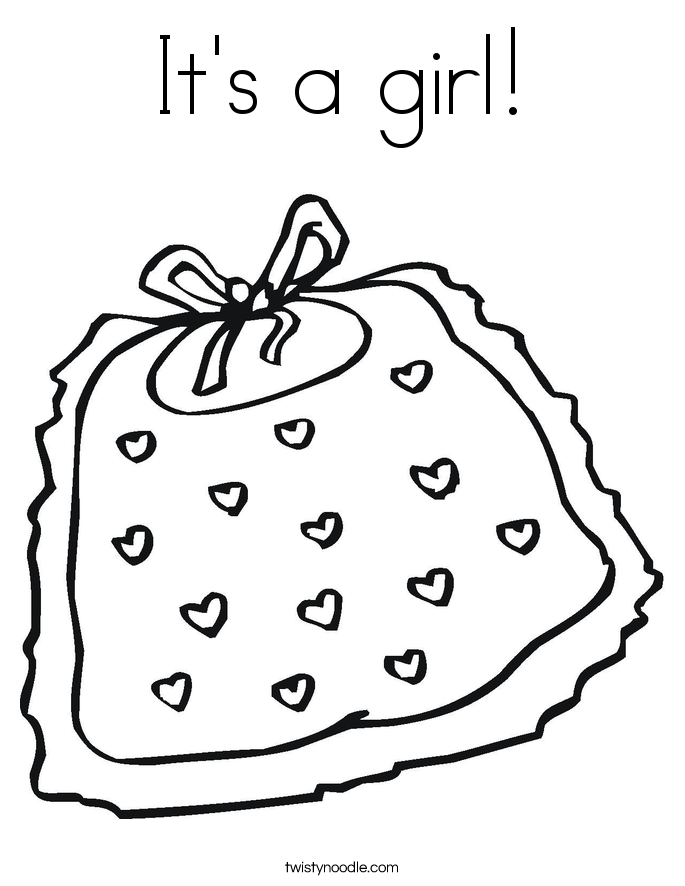 It's a girl! Coloring Page