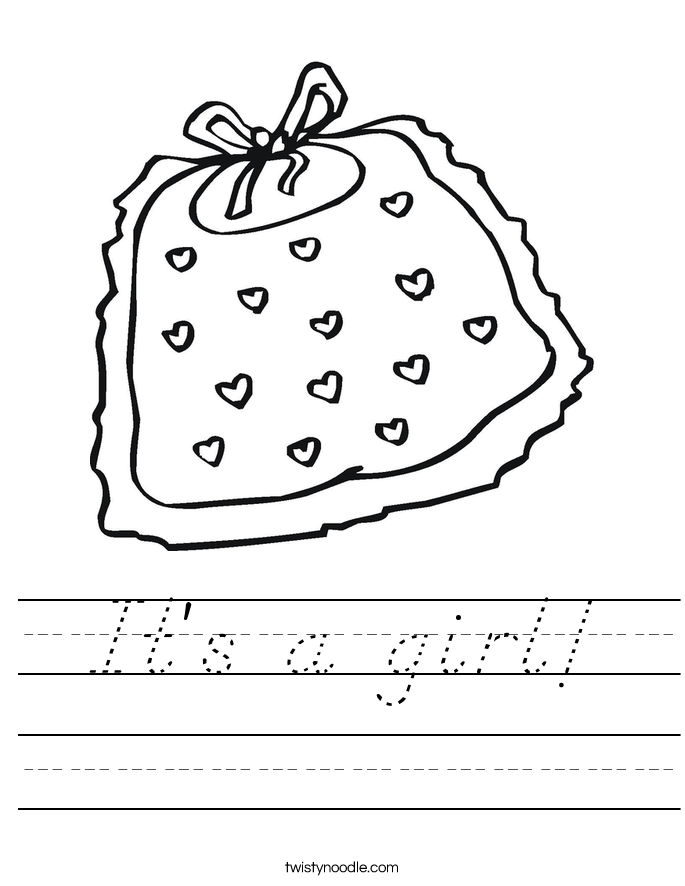 It's a girl! Worksheet