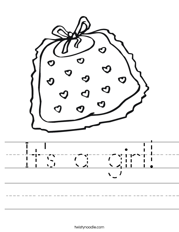 It's a girl! Worksheet